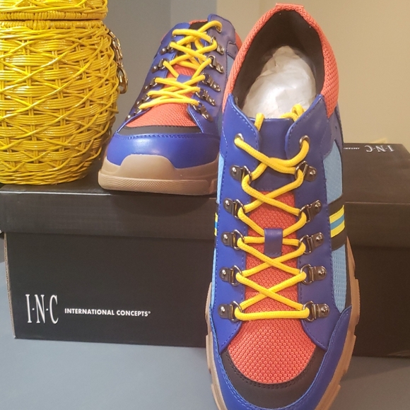 INC International Concepts Gunner Navy Sneakers - Picture 3 of 5